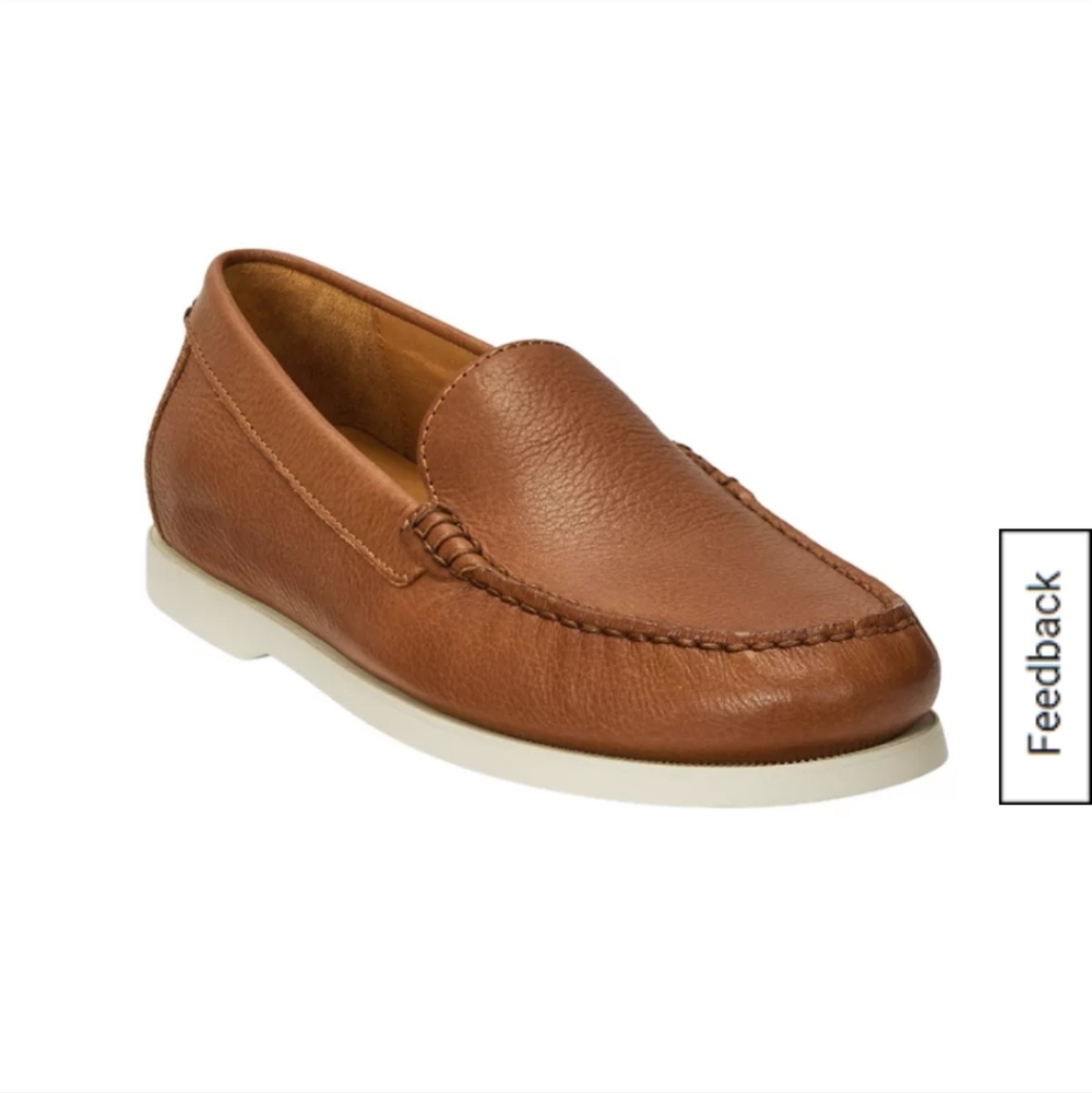 Polo Ralph Lauren Tan Leather Venetian Loafers Size 9 Men